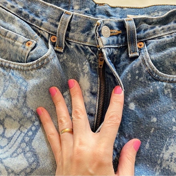 Levi’s 550 Custom Jeans Waist 28 Womens Size 6 Small Y2K Levis 2002 Upcycled - Picture 12 of 15